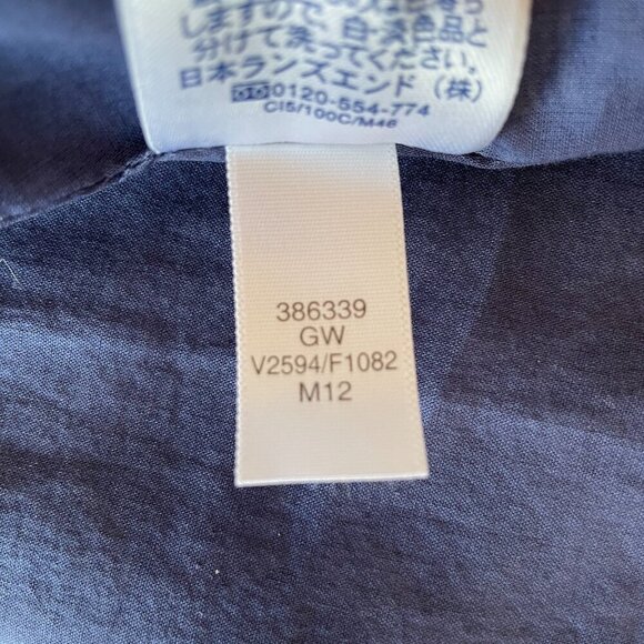 Land's End Blue/White Geometric Sleeveless V-Neck Dress NWT, Size 2 - Picture 10 of 10